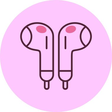 Kulaklıklar. Web simgesi basit illüstrasyon