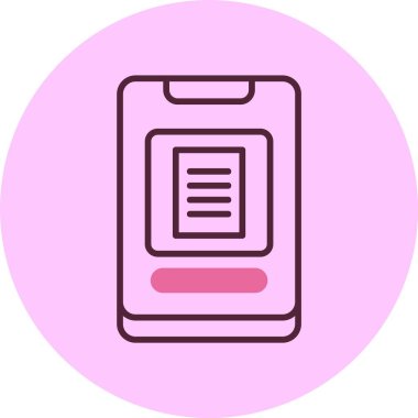 Eğitici uygulama. Web simgesi basit illüstrasyon