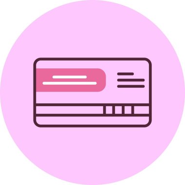 Kart. Web simgesi basit illüstrasyon 