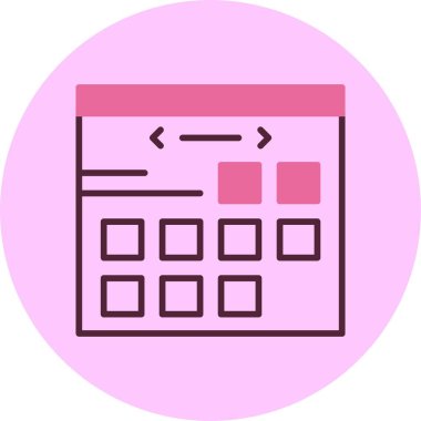 Takvim. Web simgesi basit illüstrasyon