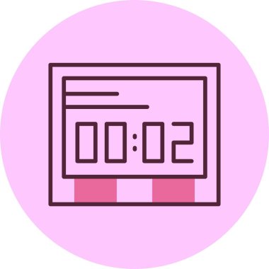 Saat simgesi vektör illüstrasyonu 