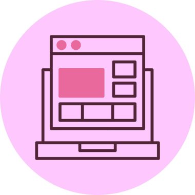 Web Sitesi Düzeni web simgesi basit illüstrasyon