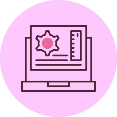 Uygulama Geliştirme Web simgesi basit illüstrasyon