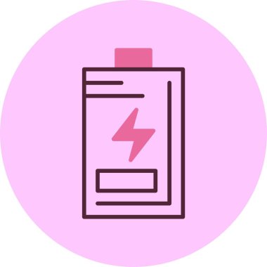 Pil web simgesi, vektör çizim