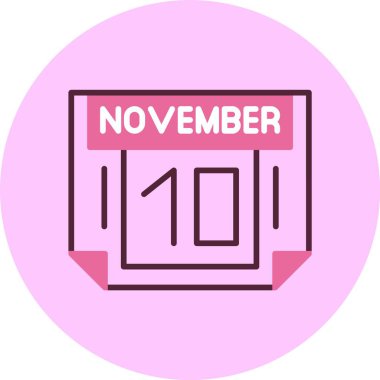 10 Kasım, takvim simgesi tasarımı, web illüstrasyonu