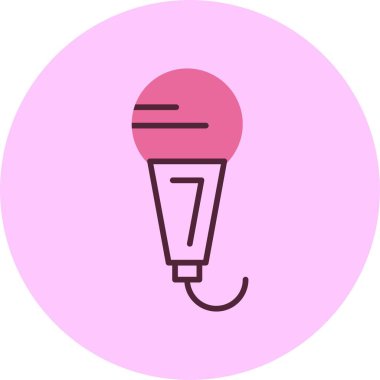 Bir mikrofon simgesinin vektör çizimi 