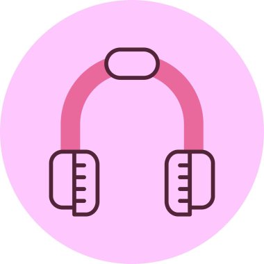 Kulaklık. Web simgesi basit illüstrasyon