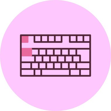 Klavye. Web simgesi basit illüstrasyon