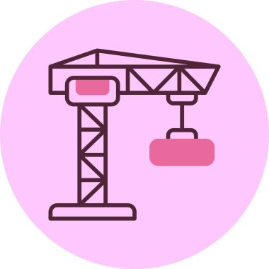 İnşaat vinci çizimi, inşaat konsepti 