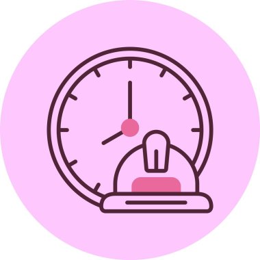 Saat simgesi vektör illüstrasyonu 