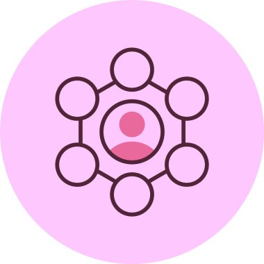 Union Organizer simgesi, vektör illüstrasyonu basit tasarım