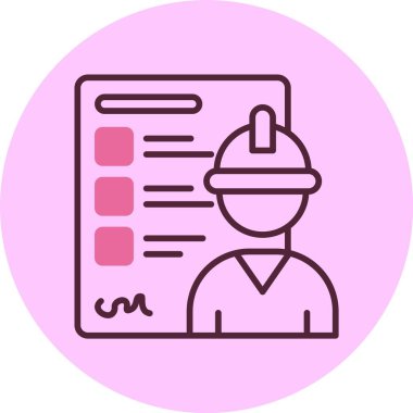 Çalışan Geribildirim Ağı simgesi, basit vektör illüstrasyonu