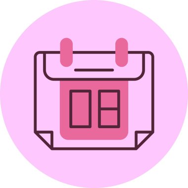 Takvim olayı web simgesi, basit vektör illüstrasyonu