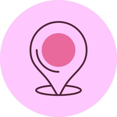 konum. Web simgesi basit illüstrasyon 