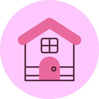 Ev web simgesi, basit vektör illüstrasyonu