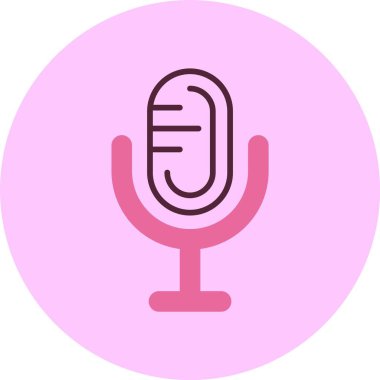 Bir mikrofon simgesinin vektör çizimi 