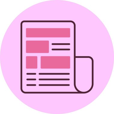 Haber web simgesi, basit vektör illüstrasyonu