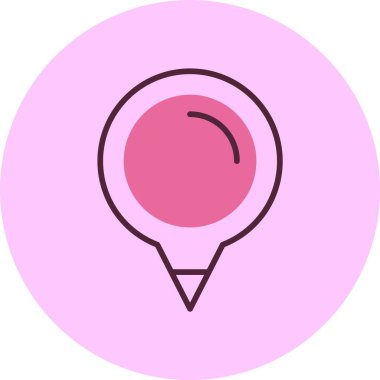 Konum Pin web simgesi, basit vektör illüstrasyonu