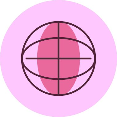 Dünya web simgesi, basit vektör illüstrasyonu