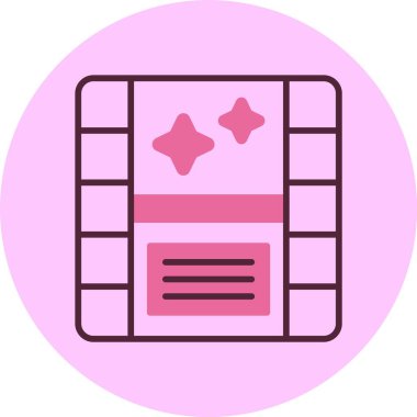 Kamera rulo web simgesi, basit vektör illüstrasyonu