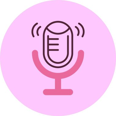Podcast web simgesi, basit vektör illüstrasyonu