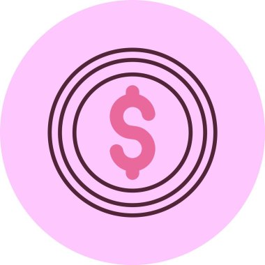 USD Dolar simge vektör illüstrasyonu