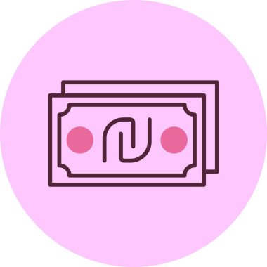  İsrail Shekel web simgesi basit illüstrasyon