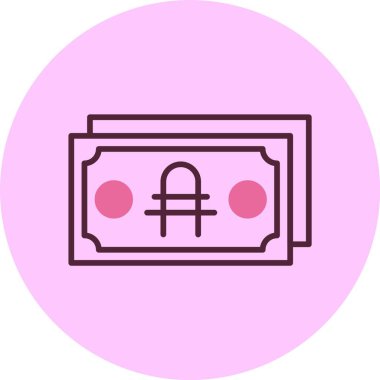 Arjantin Pezosu web simgesi basit illüstrasyon