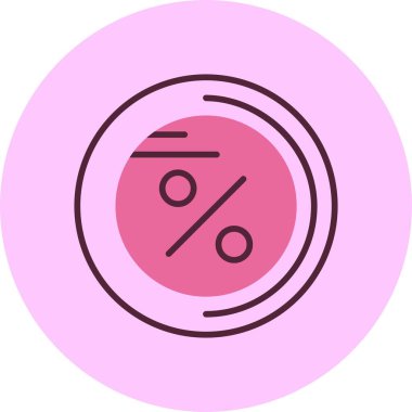 Yüzde web simgesi, basit vektör illüstrasyonu