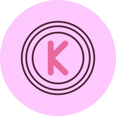 Myanmar Kyat Sembolü. Web simgesi basit illüstrasyon