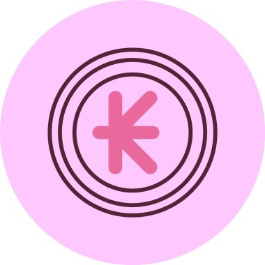 Lao Kip Sembolü. Web simgesi basit illüstrasyon