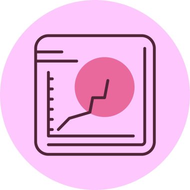 finans grafiği simgesi, vektör illüstrasyonu basit tasarım