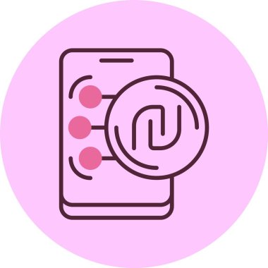  İsrail Shekel web simgesi basit illüstrasyon