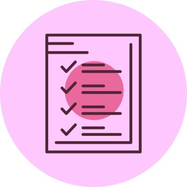 Web simgesini listele, basit vektör resimlemesi