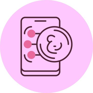 Umman Rial web simgesi basit illüstrasyon