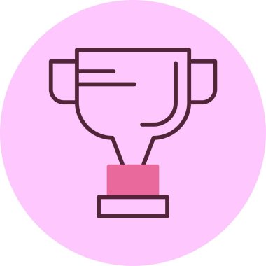 Trophy web simgesi, basit vektör illüstrasyonu