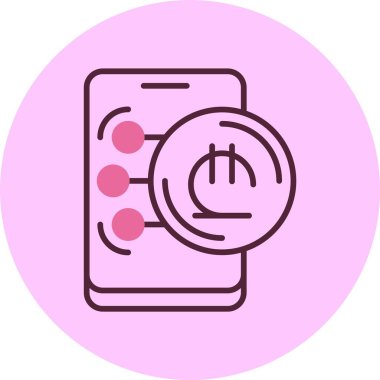  Gürcistan Lari web simgesi basit illüstrasyon