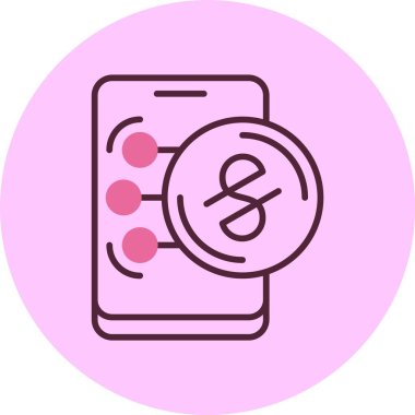  Özbekistani Som Web simgesi basit illüstrasyon