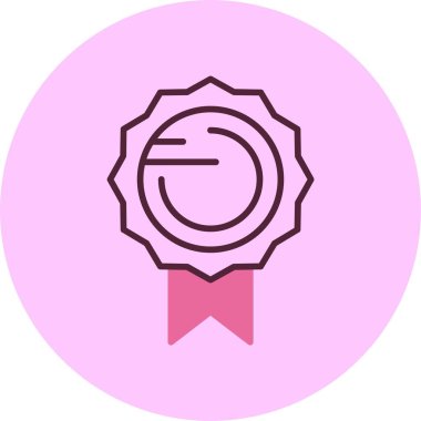 Madalya web simgesi, basit vektör illüstrasyonu