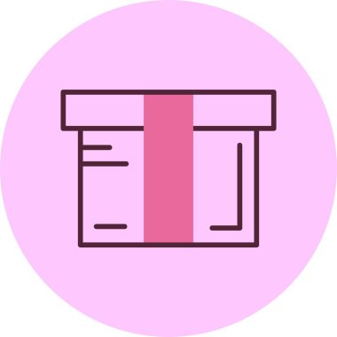 hediye web simgesi, basit vektör illüstrasyonu