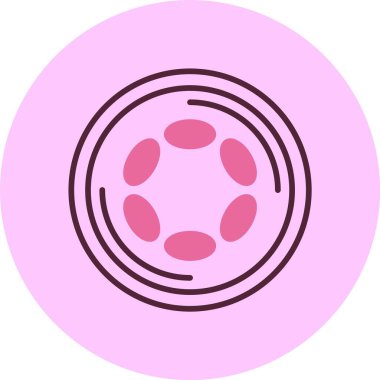 Polkadot web simgesi, basit vektör illüstrasyonu