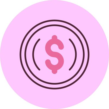 usd para simgesi vektör illüstrasyonu