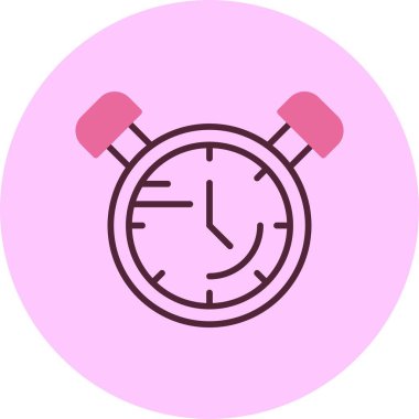 Saat simgesi vektör illüstrasyonu 