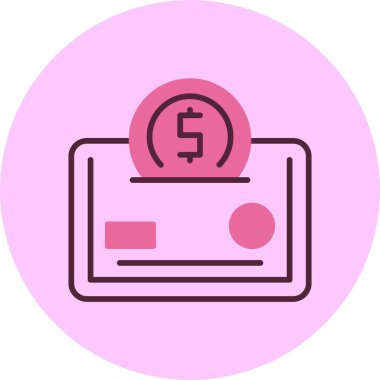 Akıllı Cüzdan simgesi, vektör illüstrasyonu basit tasarım