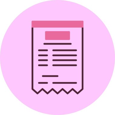 fatura simgesi, vektör illüstrasyonu basit tasarım