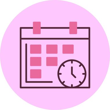 Teslim tarihi. Web simgesi basit illüstrasyon