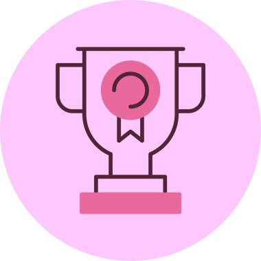 Kupa. Web simgesi basit illüstrasyon