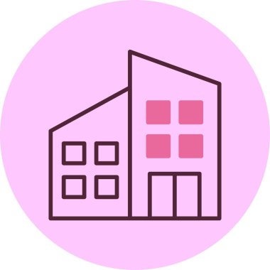 Ofis. Web simgesi basit illüstrasyon