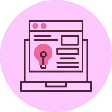 İnovasyon web simgesi basit illüstrasyon