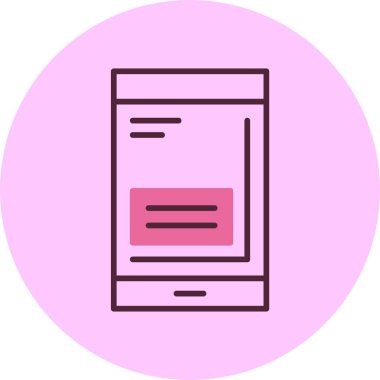 akıllı telefon simgesi, vektör illüstrasyonu basit tasarım